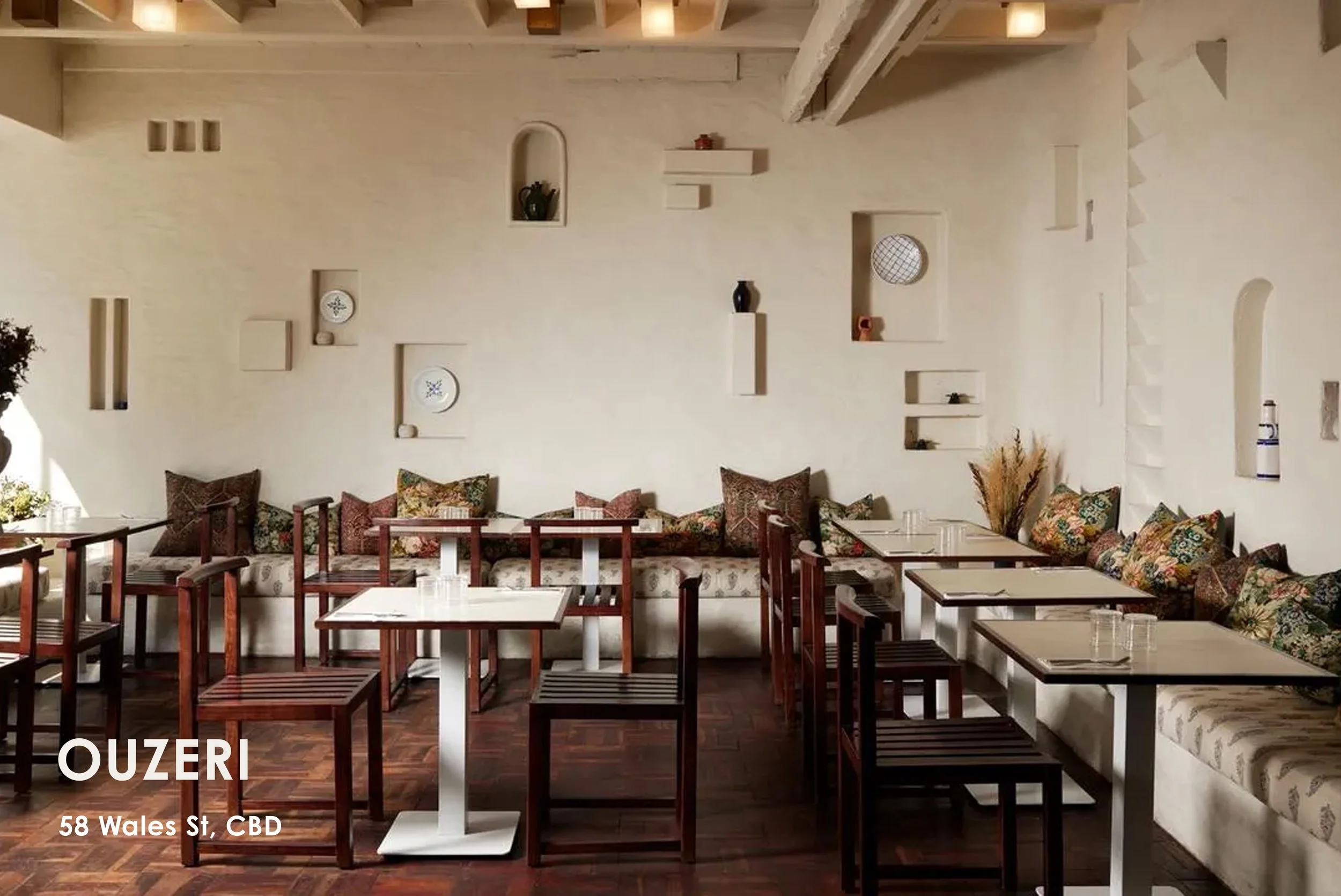 A casual dining restaurant serving contemporary interpretations of traditional, regional recipes from Cyprus & Greece. The seasonal menu is sourced from top local producers and balanced with carefully selected wines.  Alternatively, try Mykonos Taver