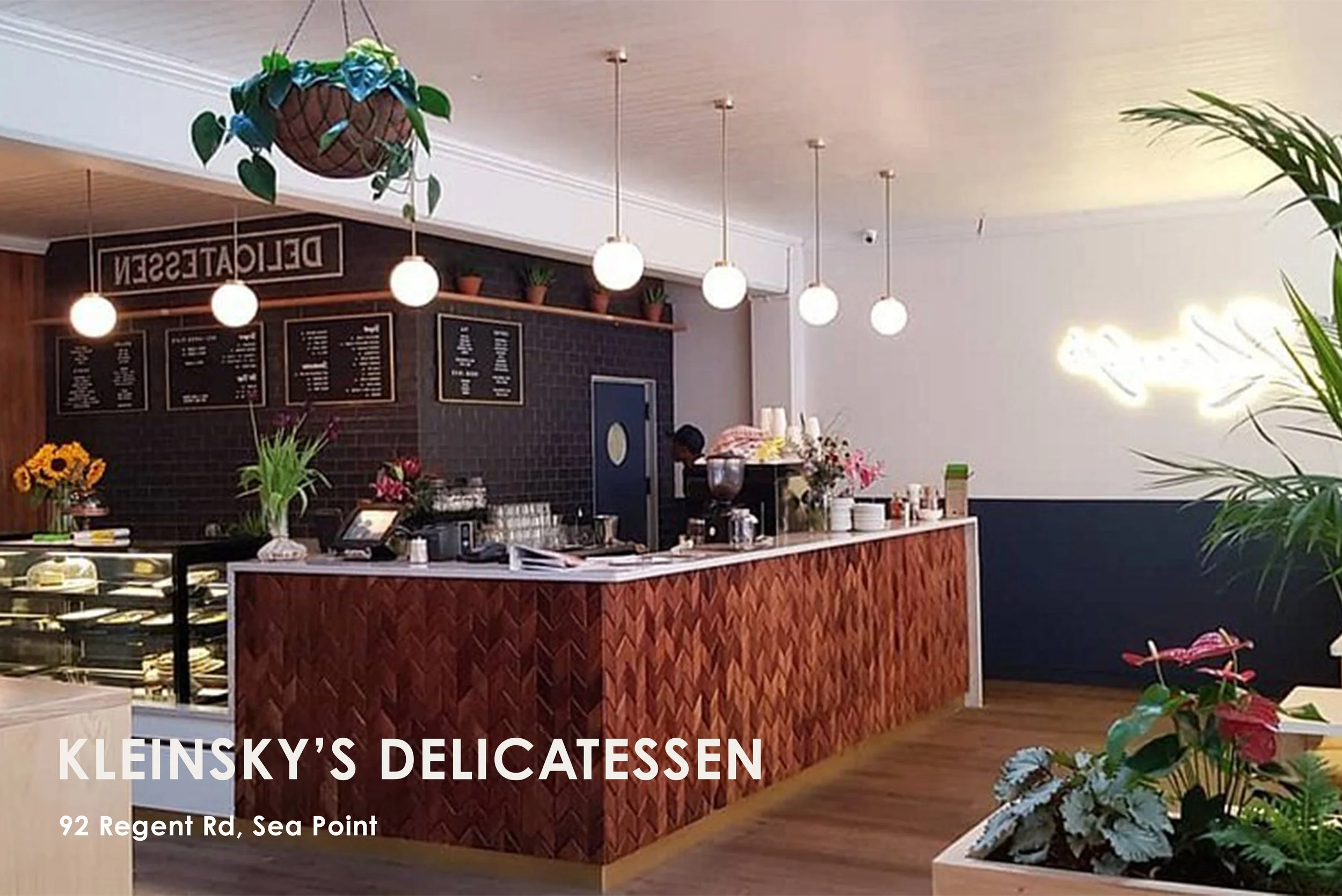 Blending traditional Jewish recipes with the best local ingredients, they bring a slice of New York to Cape Town.  All breads and pastries are baked in store.  It also serves as a gallery space for local artists.  Try the Latke Benendict or one of a 