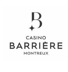 Logo du casino Barrière Montreux avec le nom et une étoile stylisée