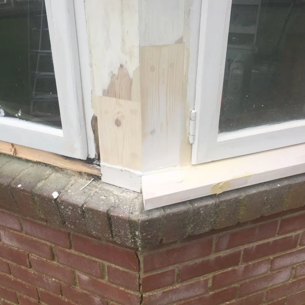 Repaired frame ready for painting