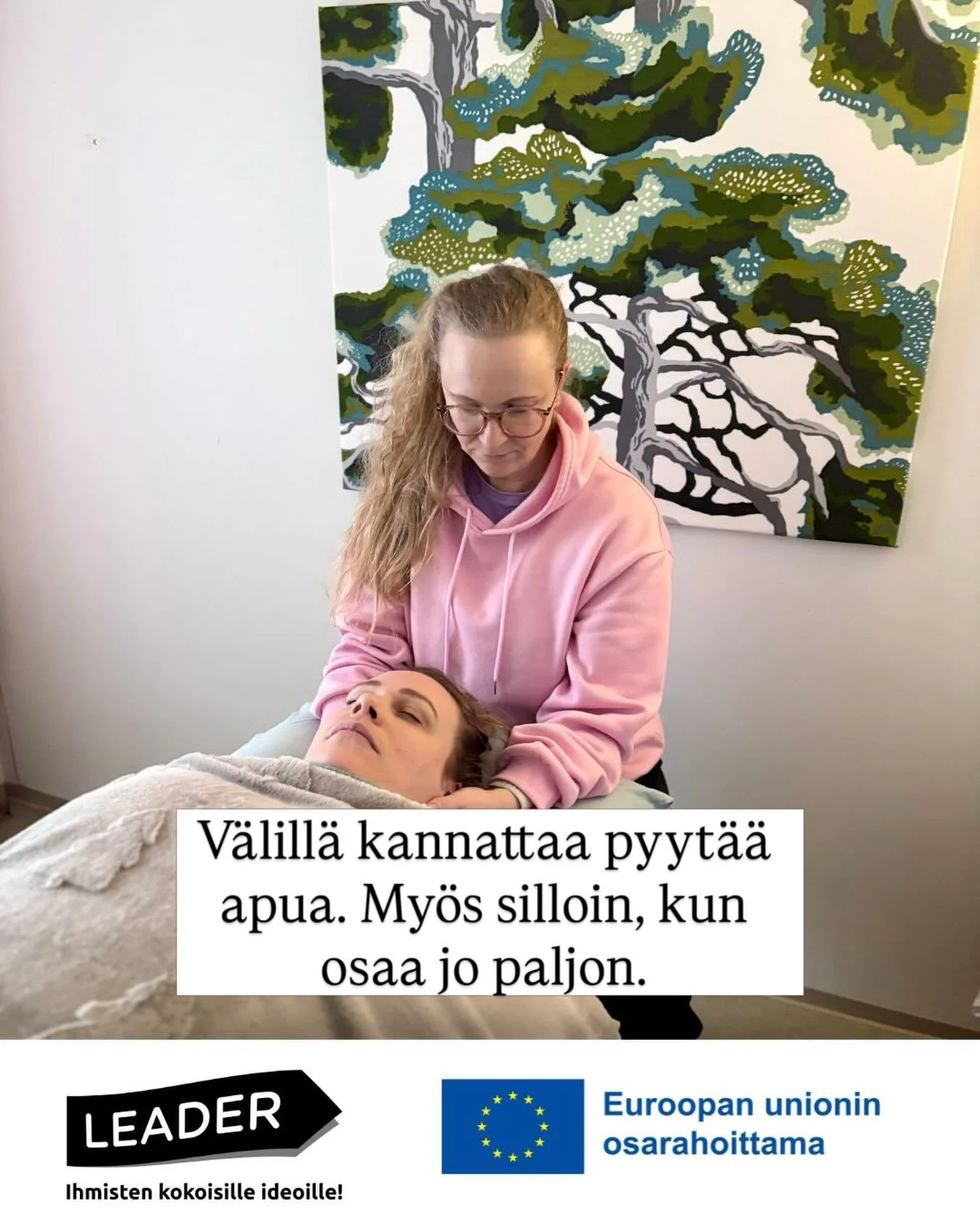 Sain ilokseni t&auml;n&auml; kev&auml;&auml;n&auml; EU:n Leader-rahoituksen yritykseni k&auml;ynnist&auml;miseen ja p&auml;&auml;tin k&auml;ytt&auml;&auml; sit&auml; erityisesti markkinointi- ja someosaamiseni vahvistamiseen.

Leader-rahoituksen tavo