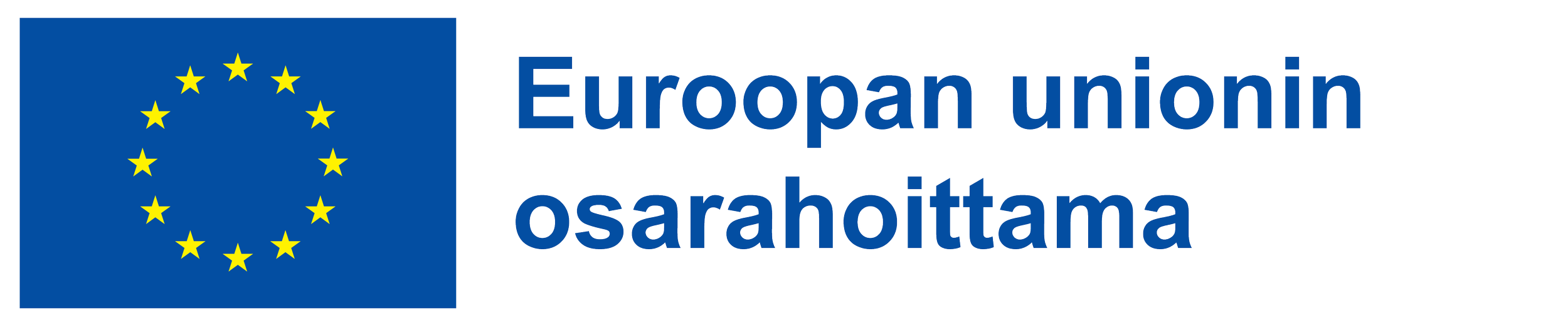Euroopan unionin lippu ja teksti 'Euroopan unionin osarahoittama'.