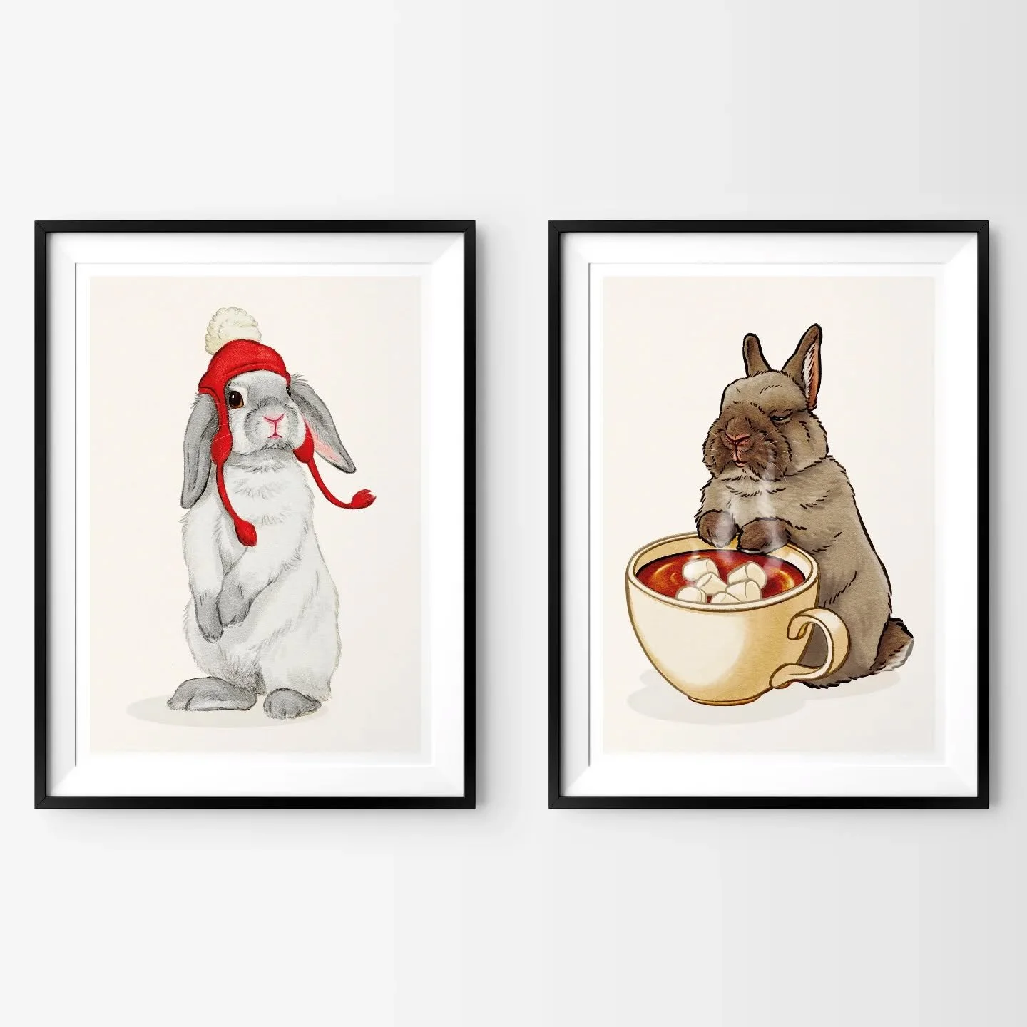 Winter cuties now available as prints! ✨️🥰

#firlefanz_art #winterdays #winterlovers #winterdays❄️ #winterday❄️ #winterbunny #winterbunnies