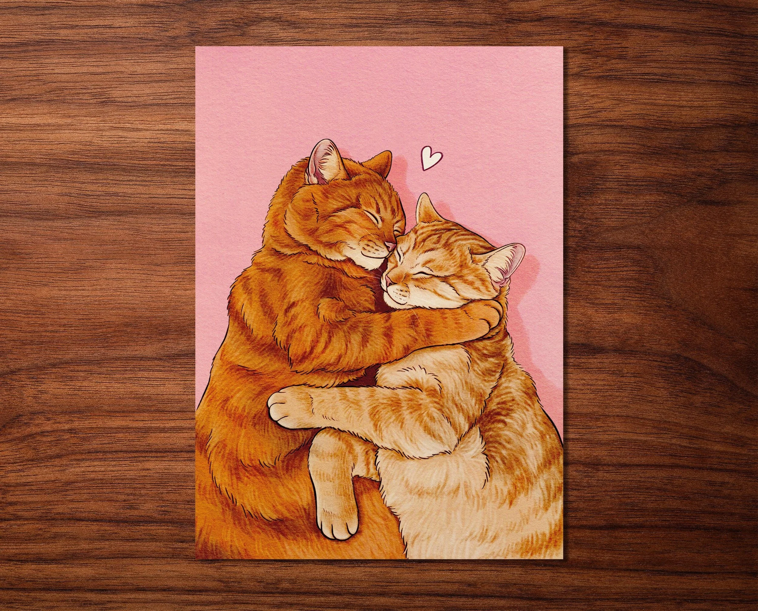 Postcard “Cuddling Cats” | A6