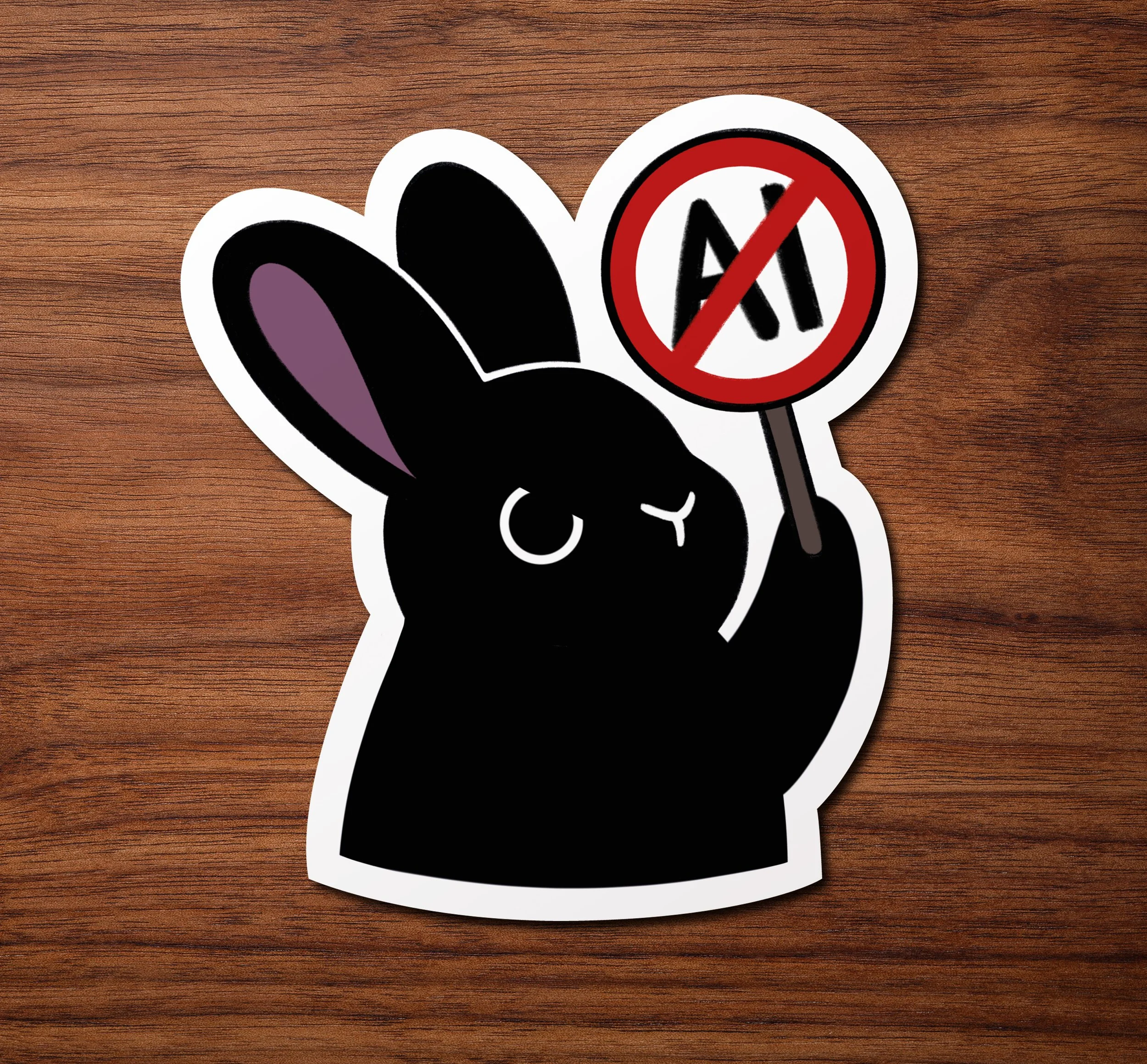 Sticker “F*ck AI” | 44 x 54 mm / 1.7 x 2.1 inch