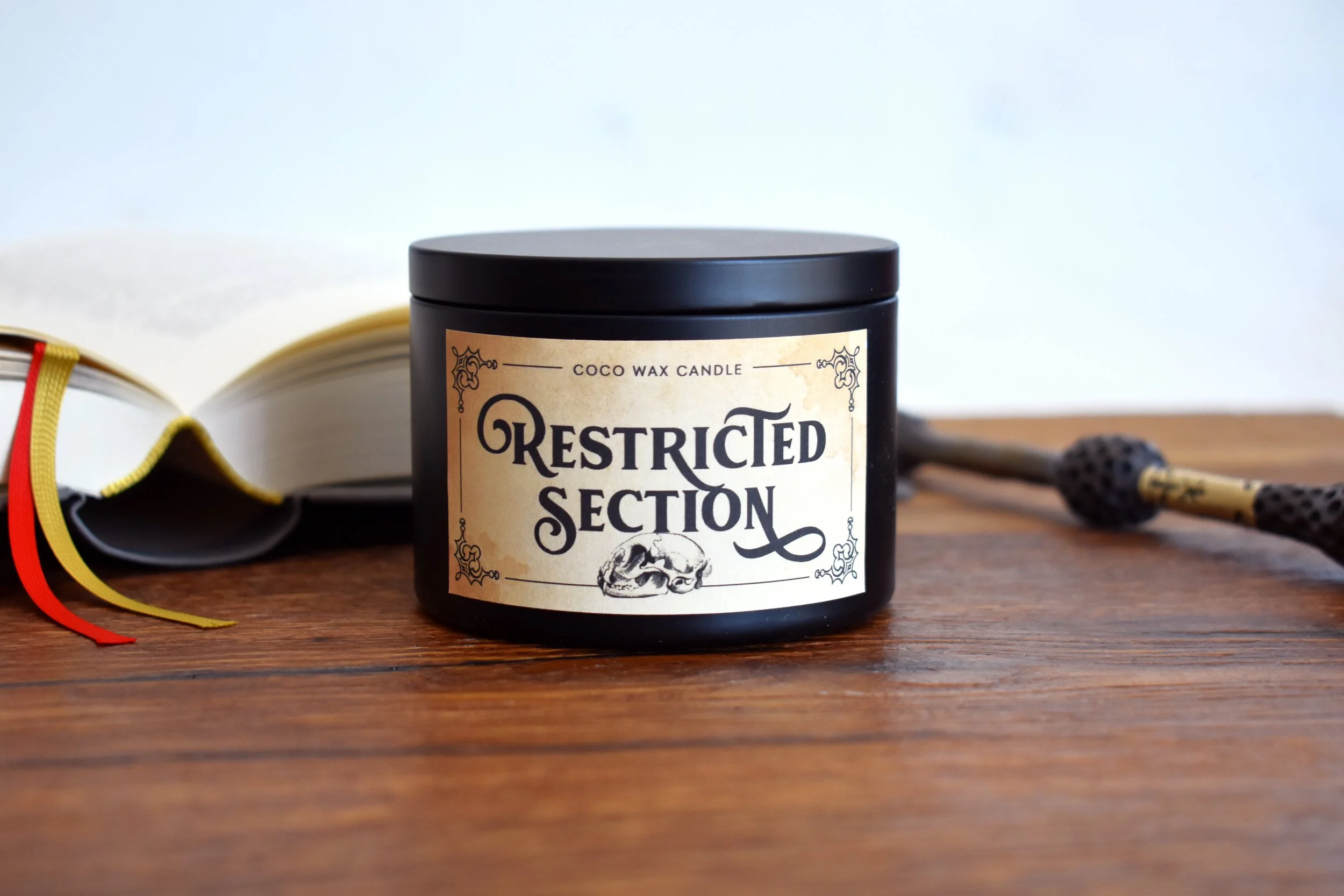 Candle "Restricted Section" | Vegan Coconut Wax Candle | Multiple Scents