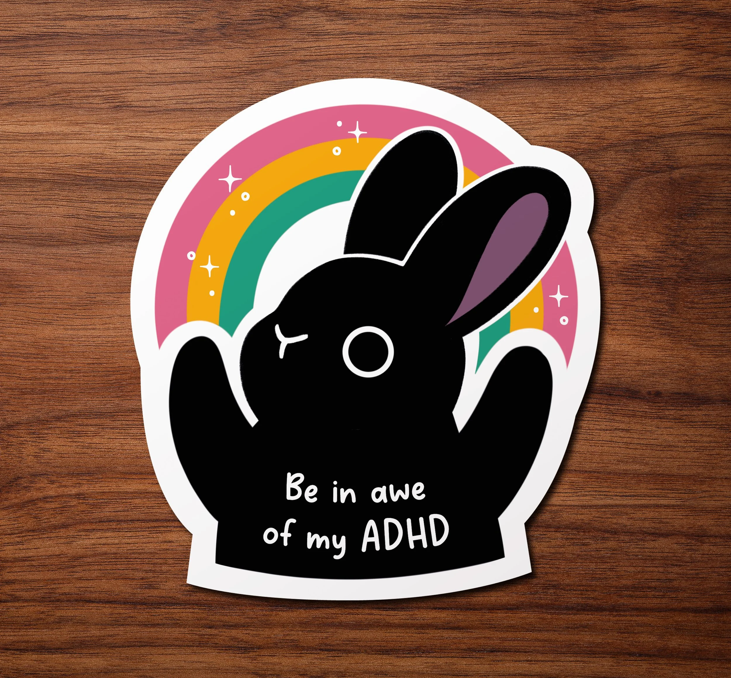 Sticker “In Awe Of My ADHD” | 45 x 50 mm / 1.7 x 1.9 inch