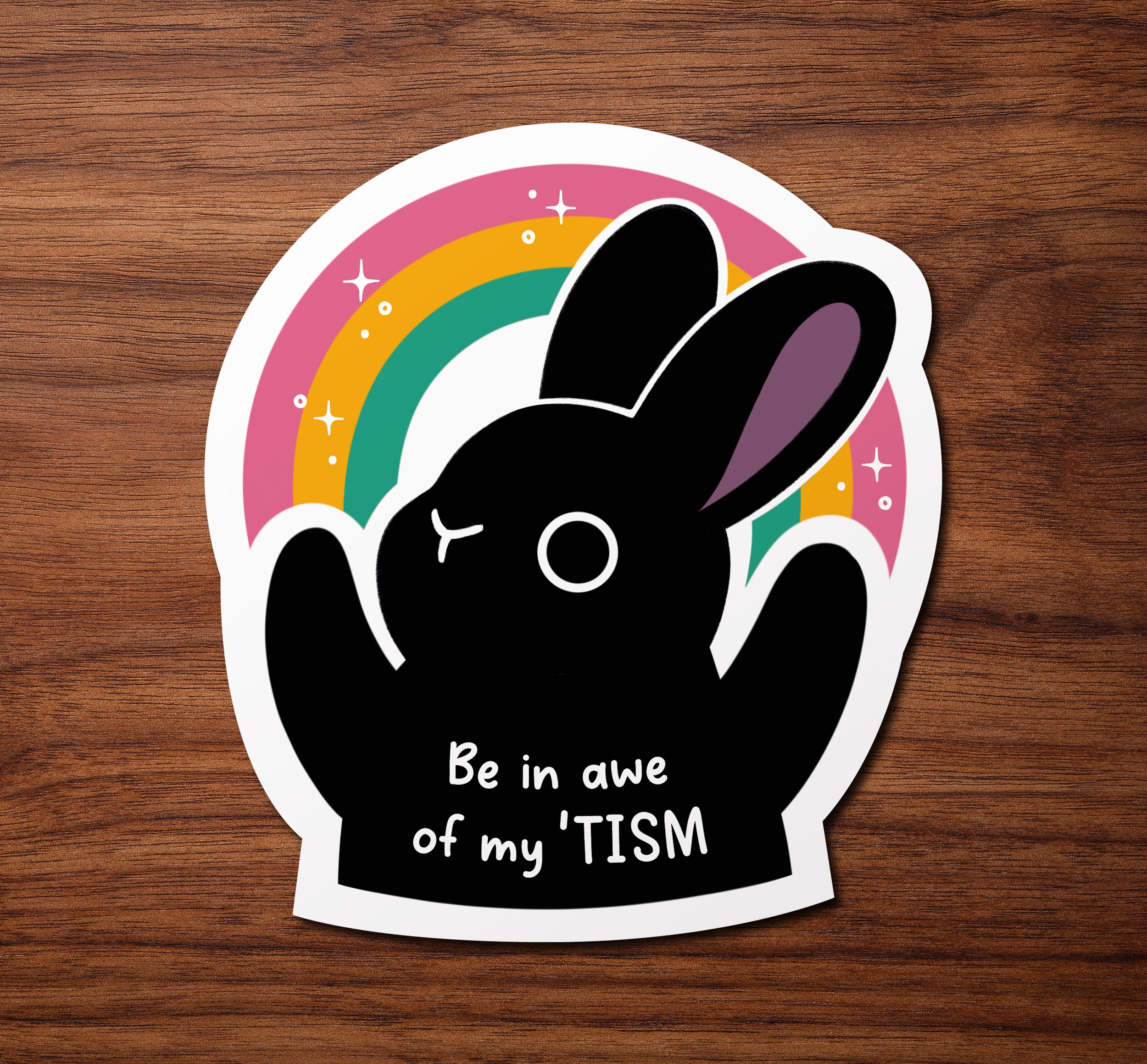 Sticker “In Awe Of My 'Tism” | 45 x 50 mm / 1.7 x 1.9 inch