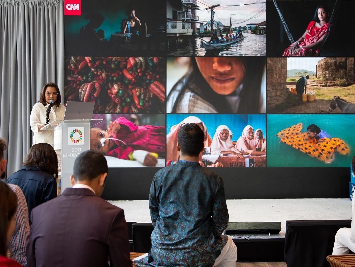 The CNN Photo team presented their photo-led AsEquals special project on gender inequality at the United Nations General Assembly at the UN on September 2023. 