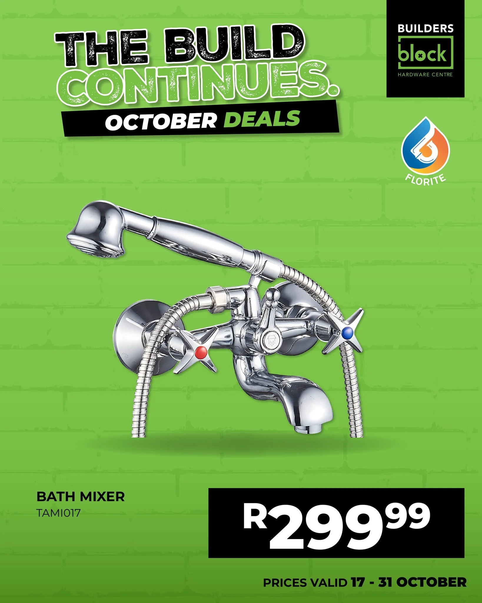 THE PERFECT PLUMBING SETUP! 
🚰💚 A heavy-duty build needs reliable plumbing. 
Swipe through to see our massive October price drops on top-tier sanware essentials. From basins to essential piping setups, we have the quality you need to get the job do