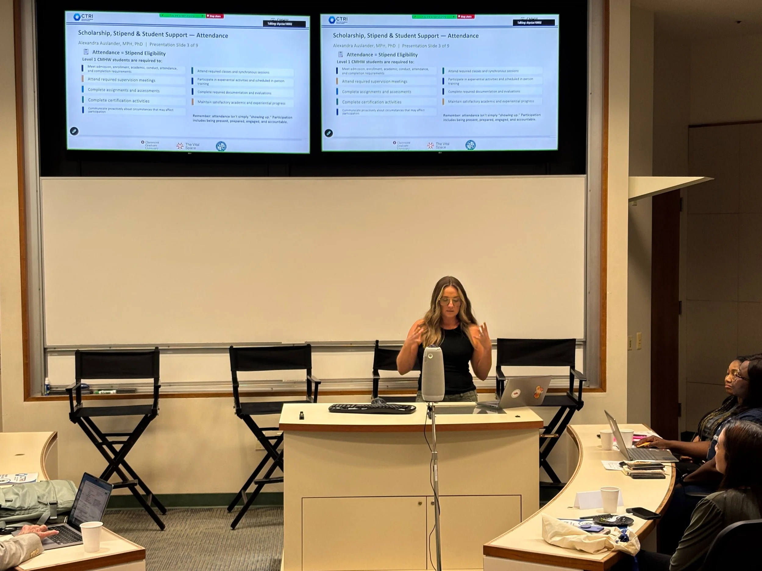 Faculty introduced trainees to student expectations, stipend support, and workforce pathways.