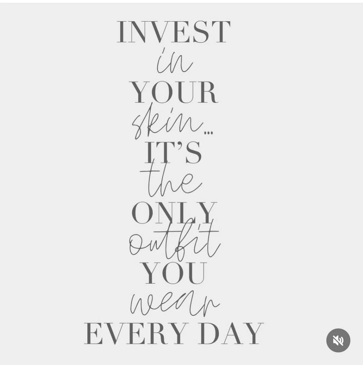 Your skin is with you forever&hellip; invest in it 💫