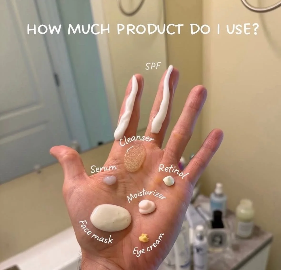 Skincare rule: more isn&rsquo;t always better ✨
💧 Moisturiser: a pea&ndash;to&ndash;dime sized amount
☀️ SPF: 2 finger lengths (don&rsquo;t skip!)
✨ Serum: 2&ndash;3 drops is enough
👁 Eye cream: rice grain per eye
Your skin needs balance, not overl