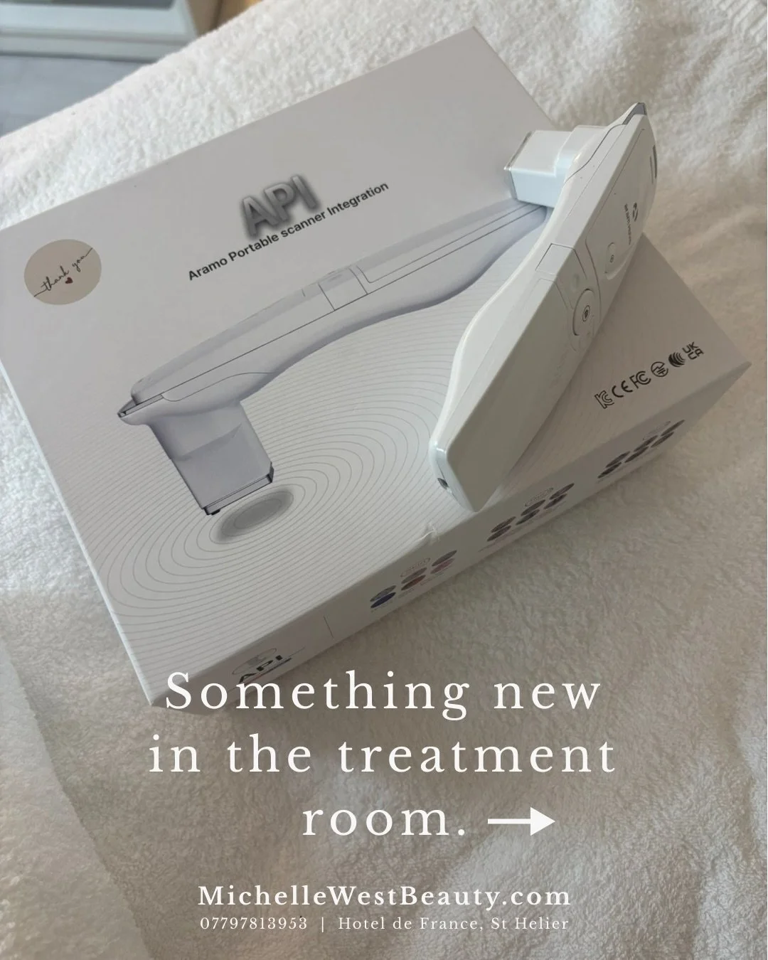 Something new is in the treatment room!

This is the Aram Huvis API 100. It&rsquo;s a professional skin analysis device used by dermatologists and skin clinics worldwide.

It&rsquo;s really exciting as it measures what the eye can&rsquo;t see: moistu