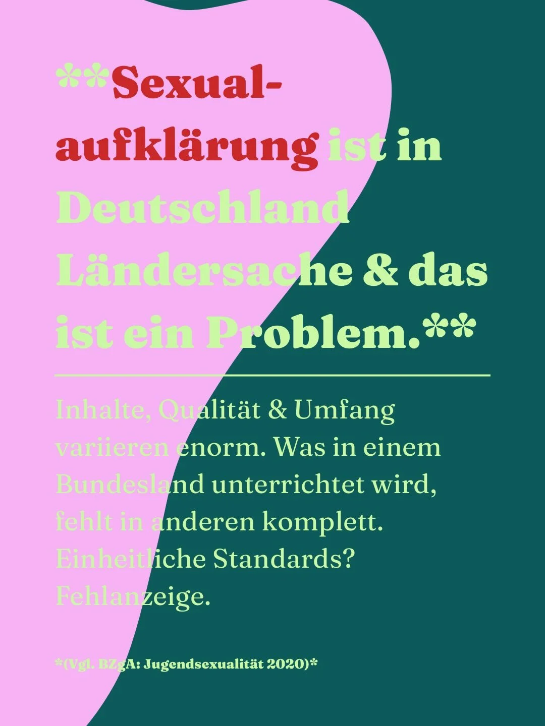 Wie gut wurdest du &uuml;ber deinen Zyklus aufgekl&auml;rt, wirklich? 🩸
 
Die Realit&auml;t an deutschen Schulen ist ern&uuml;chternd: Sexualaufkl&auml;rung ist L&auml;ndersache, Lehrpl&auml;ne sind l&uuml;ckenhaft &amp; das Thema Menstruation lande