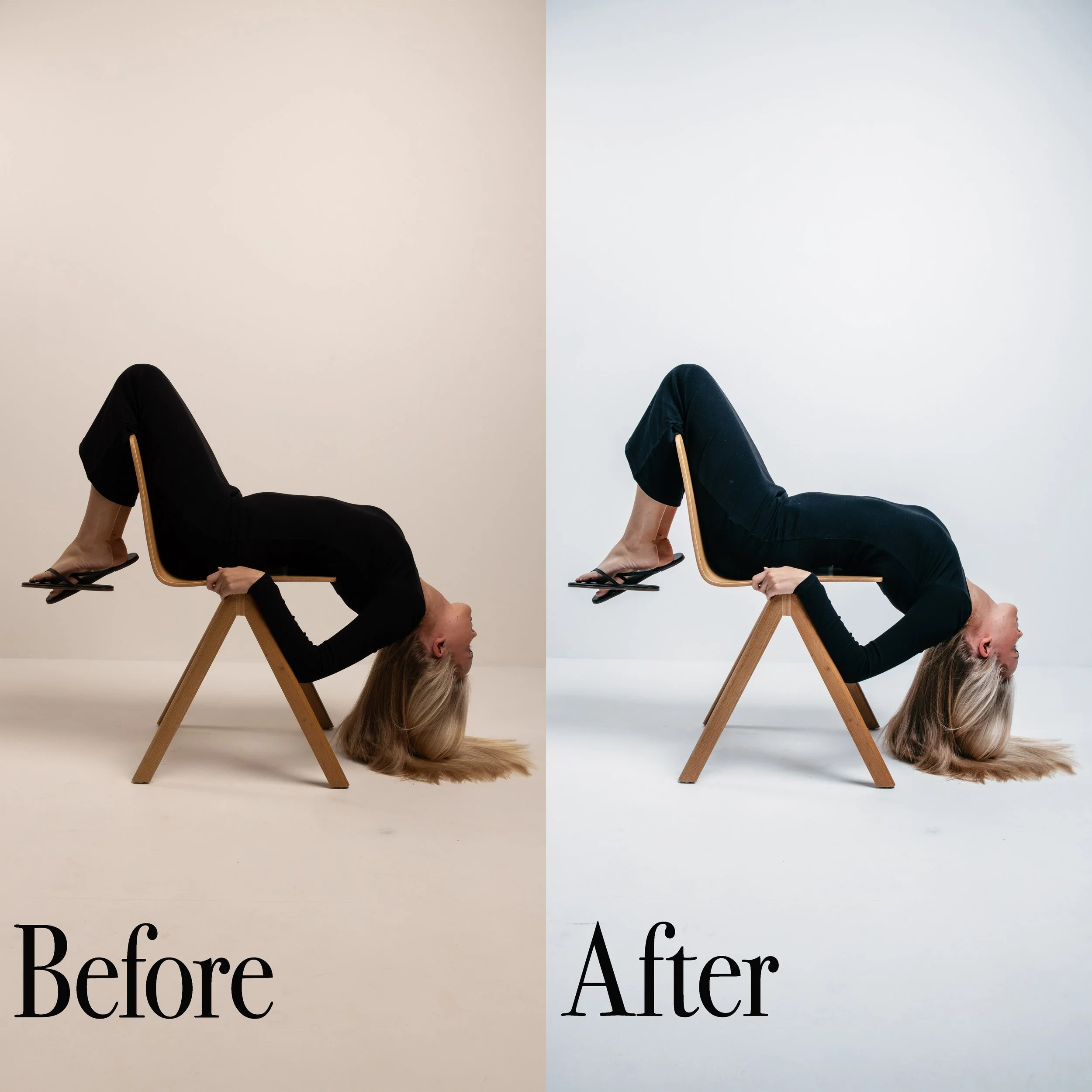 Før og etter bildet Blue