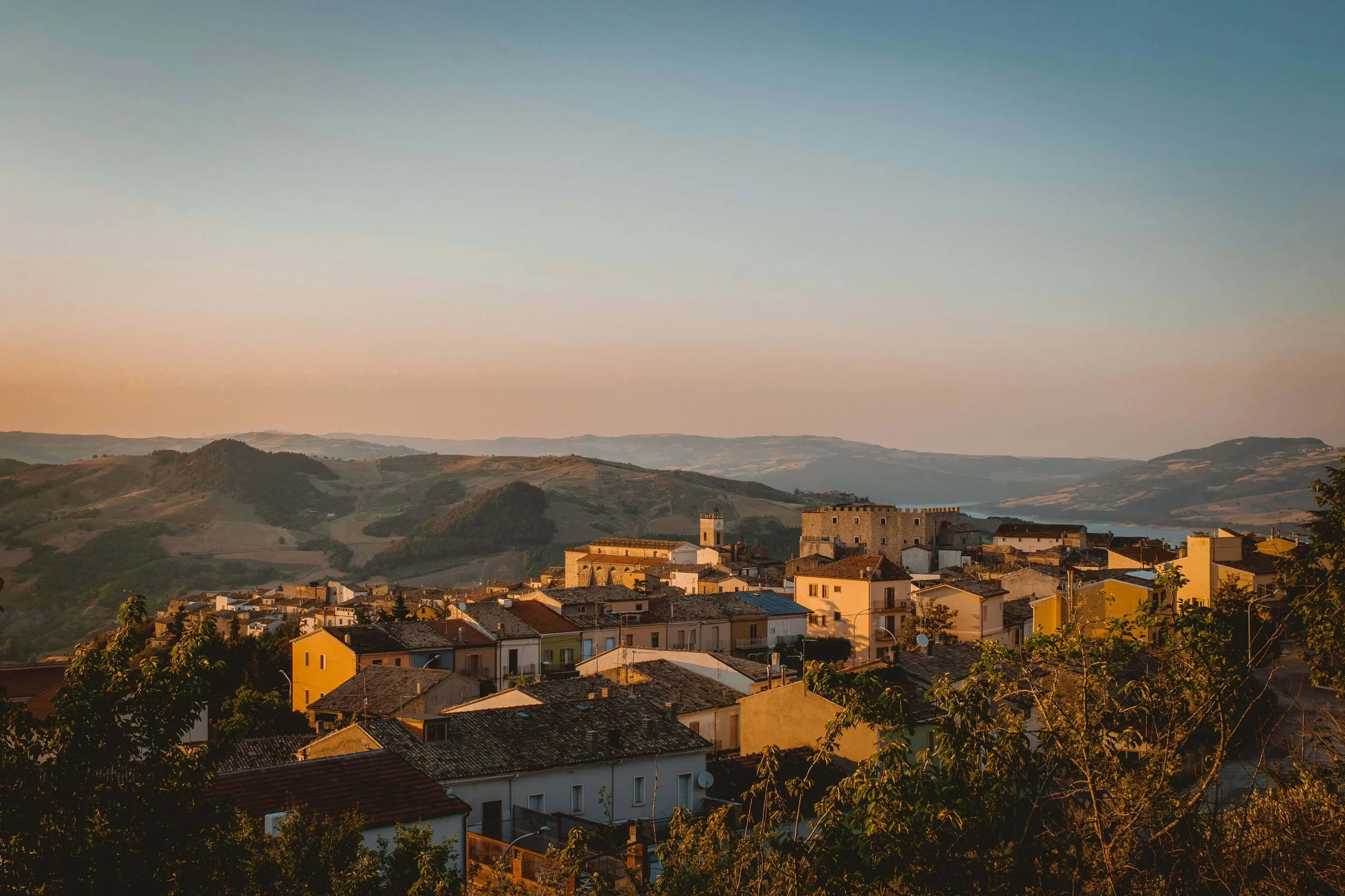 Panorama Gambatesa al tramonto 