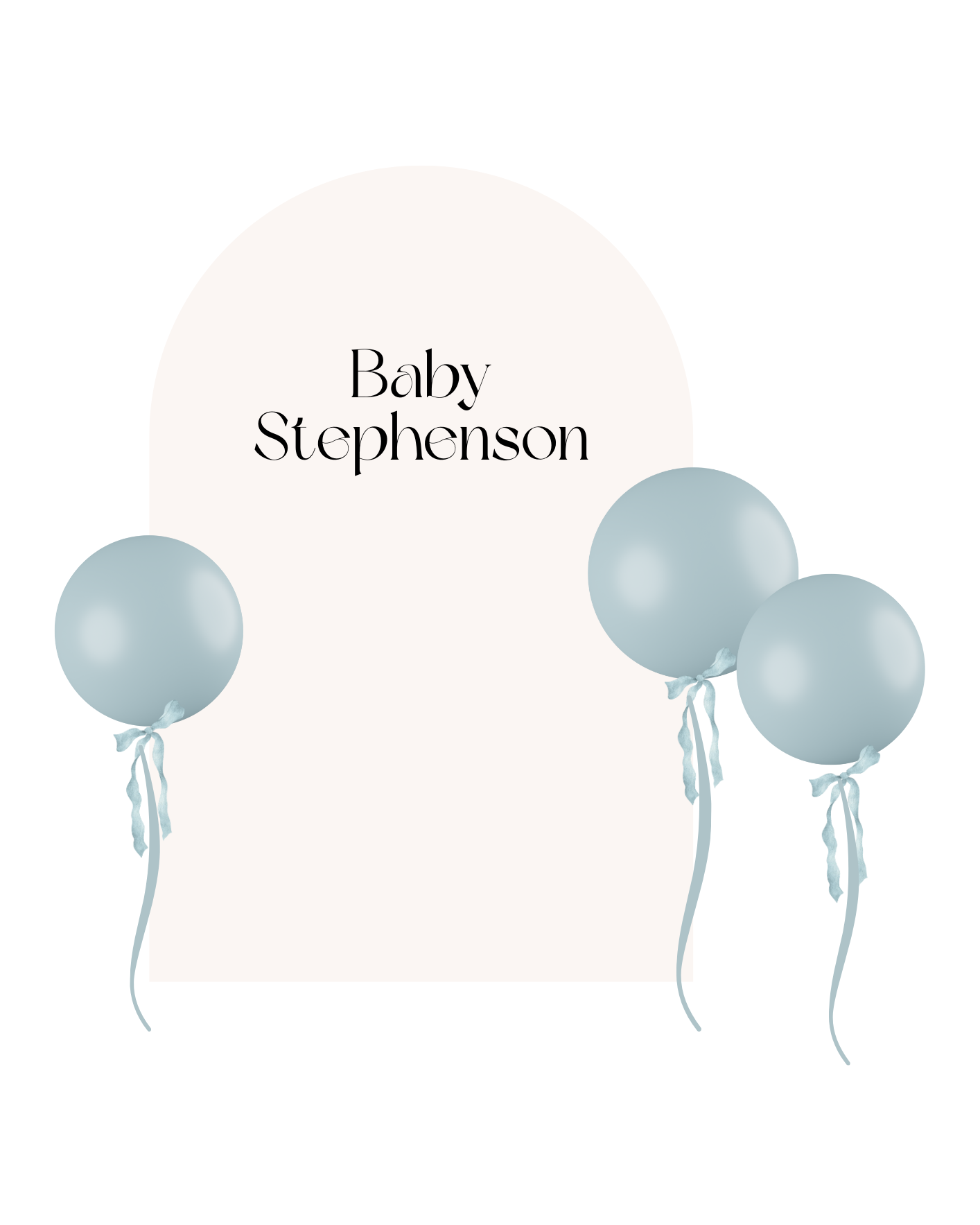 Simple baby shower package set up