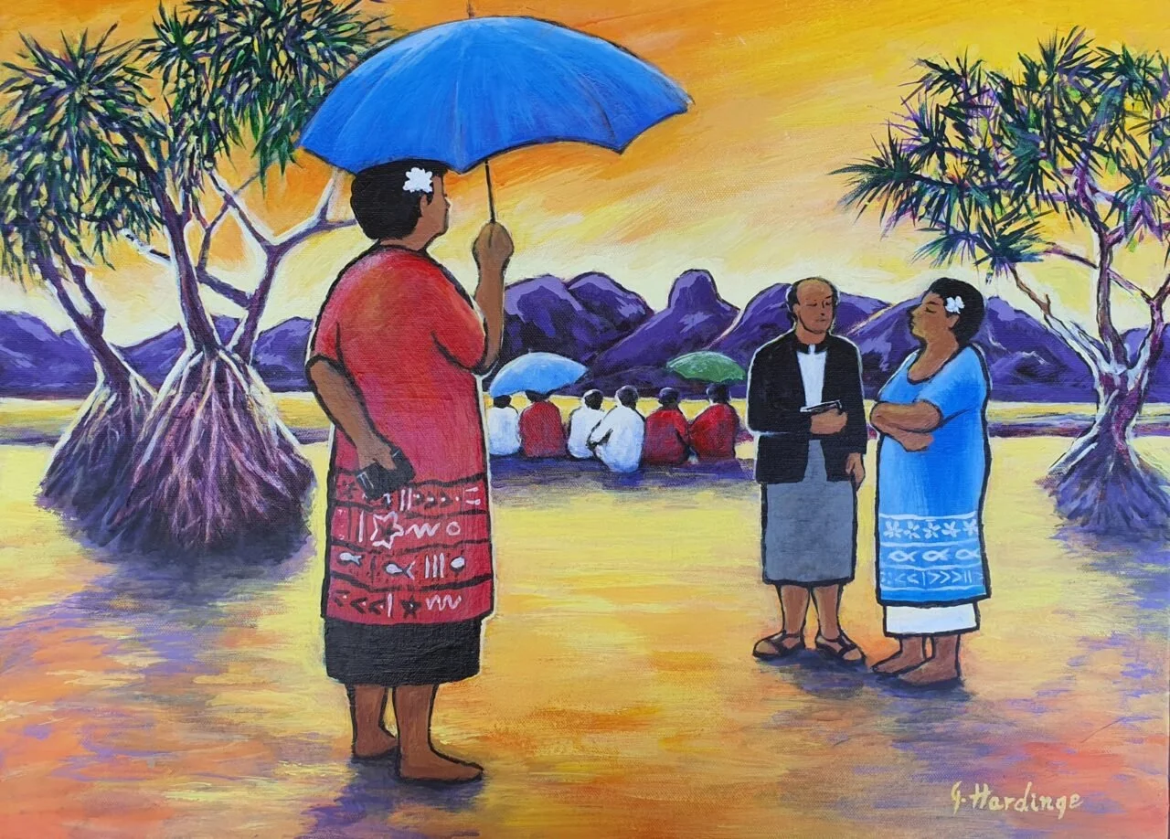 Gaynor Hardinge Fijian Wedding 60x45 acrylic.jpg