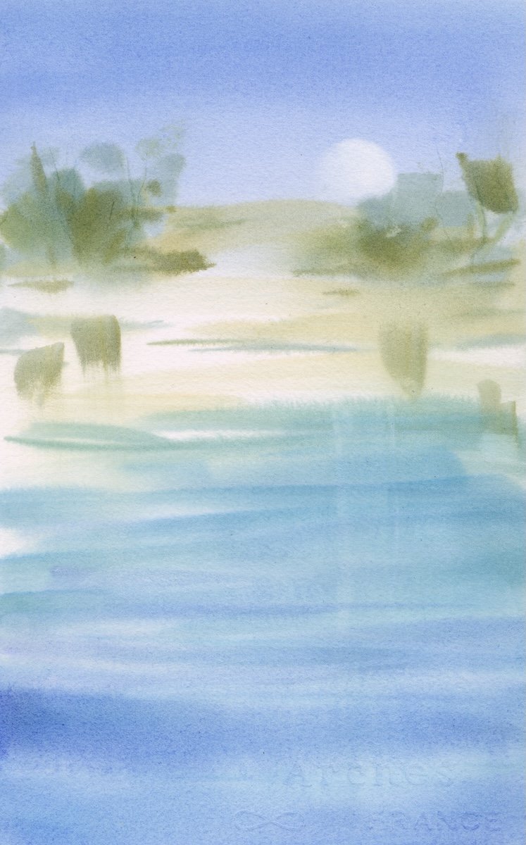 Joanne Duckworth Little Blue Lake watercolour painting Tasmania.jpg
