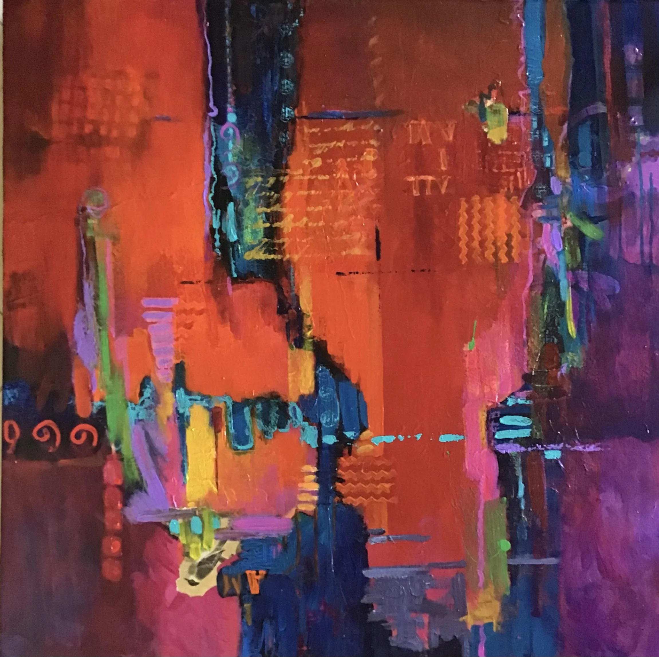 Janet Matthew Seaview Artists Gallery red abstract.jpg