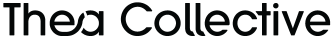 Thea Collective logo with the text in dark blue.