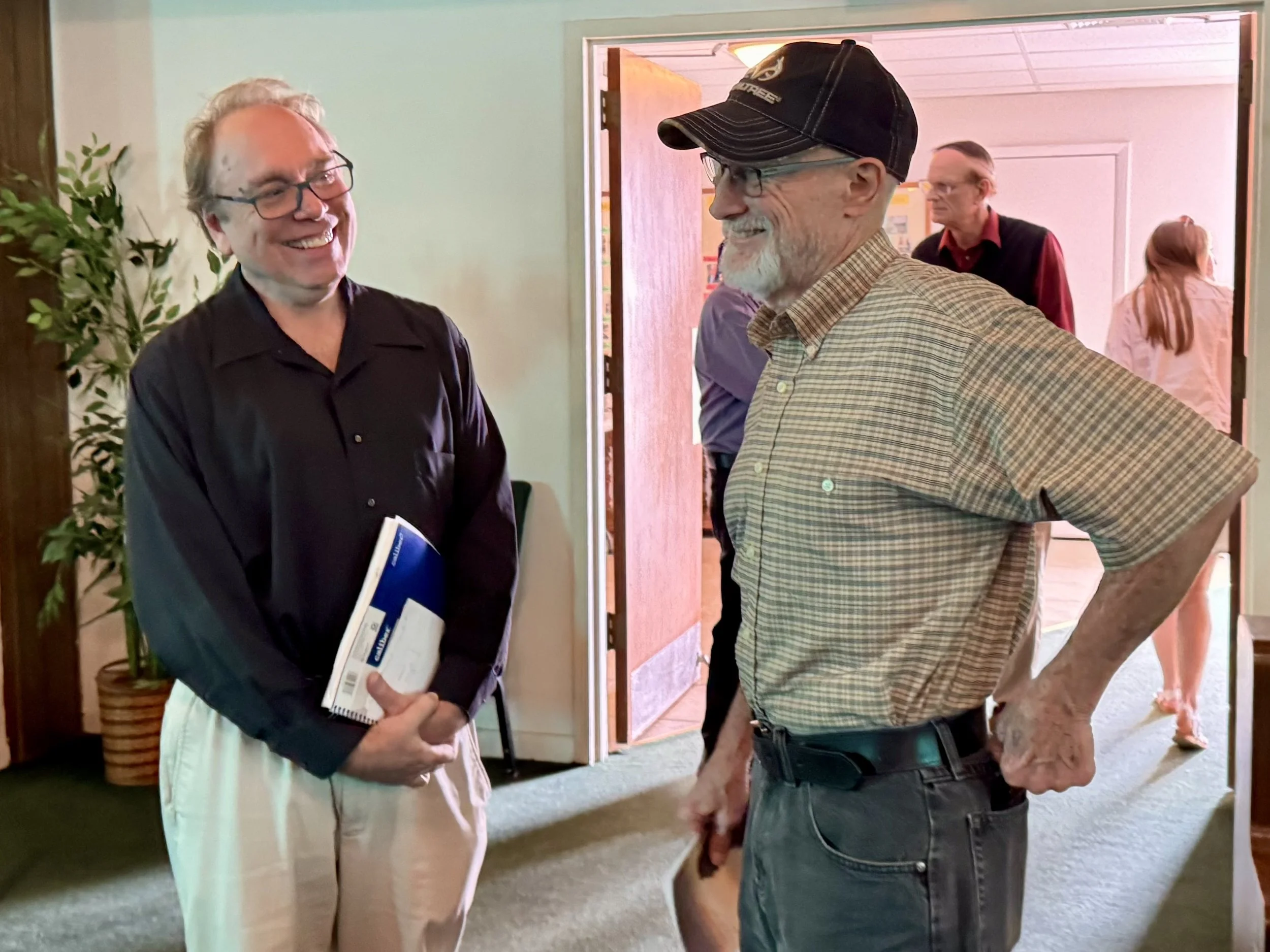 Laughing together and fellowshipping at Belvedere Baptist Church