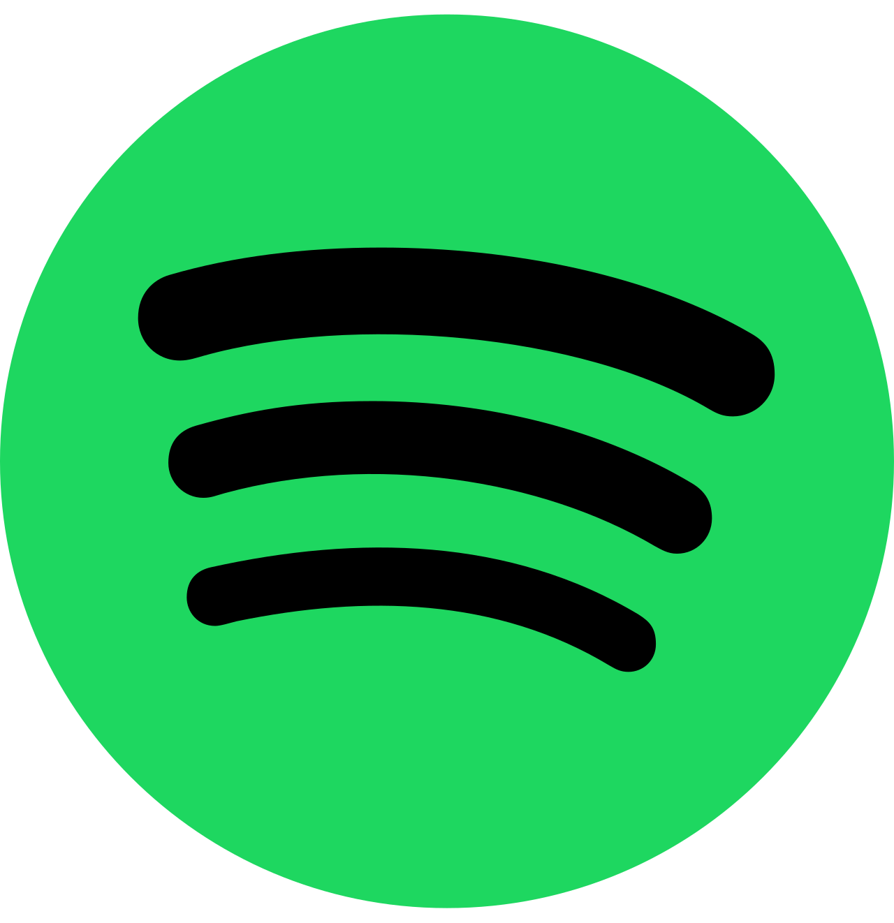 Spotify logo with green background and black curved lines for west palm beach church