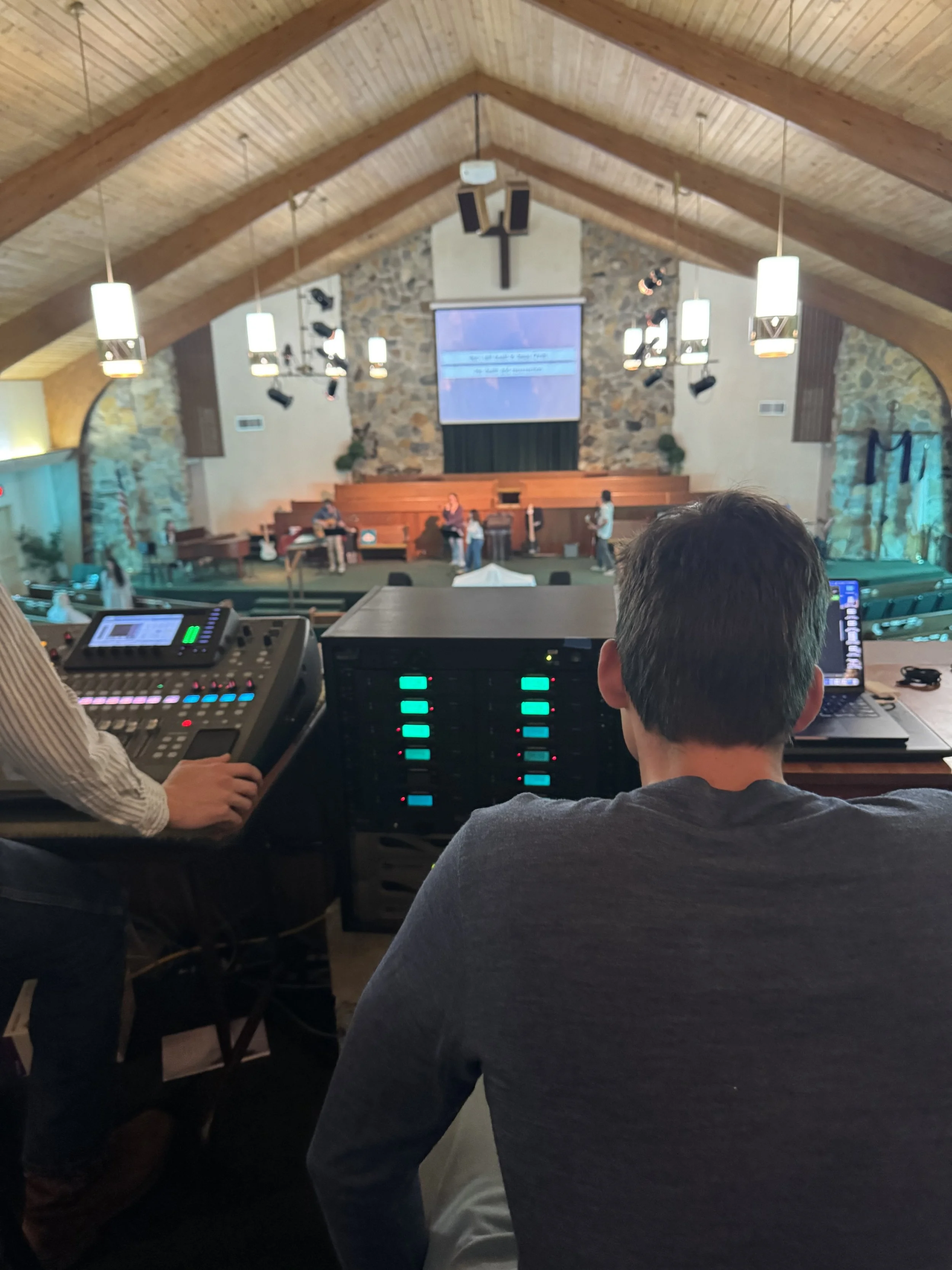 Sound Team serving at Belvedere Church in West Palm Beach - part of Baptist churches