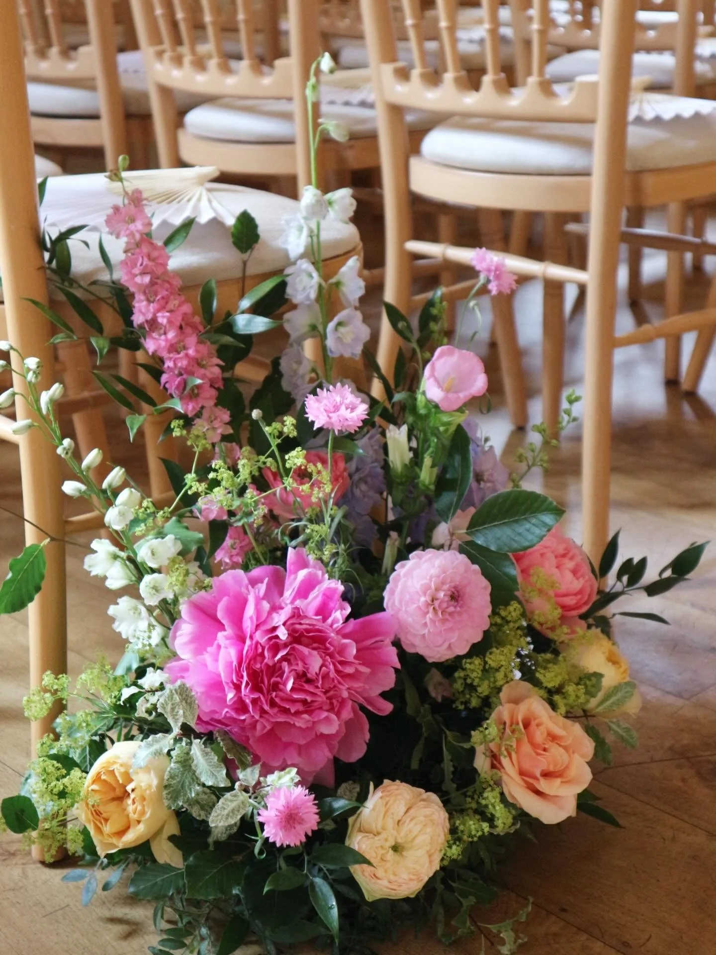 Dreaming of peonies and colour! It was such a joy to create these flowers for Paige and James last June at @bruisyardcountryestate