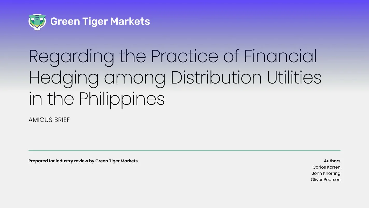 Regarding the Practice of Financial Hedging among Distribution Utilities in the Philippines
