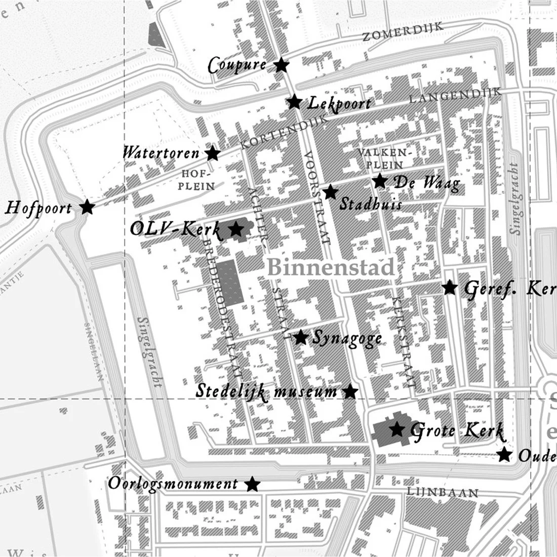 Vintage kaart Vianen