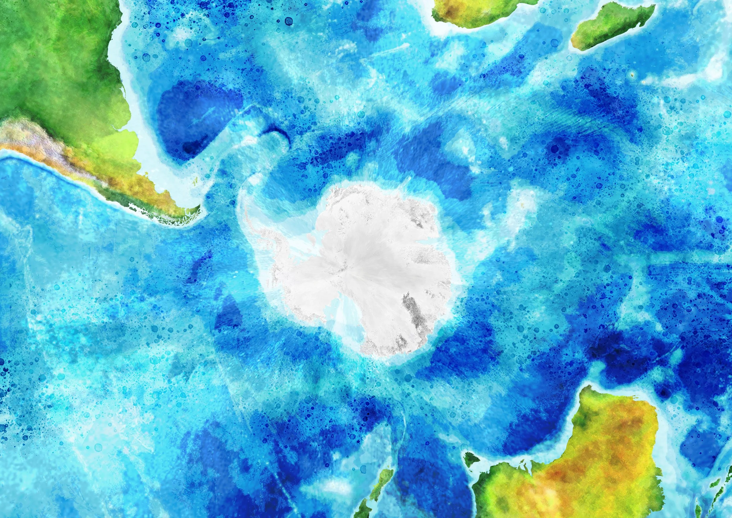 Artistieke oceaan kaarten