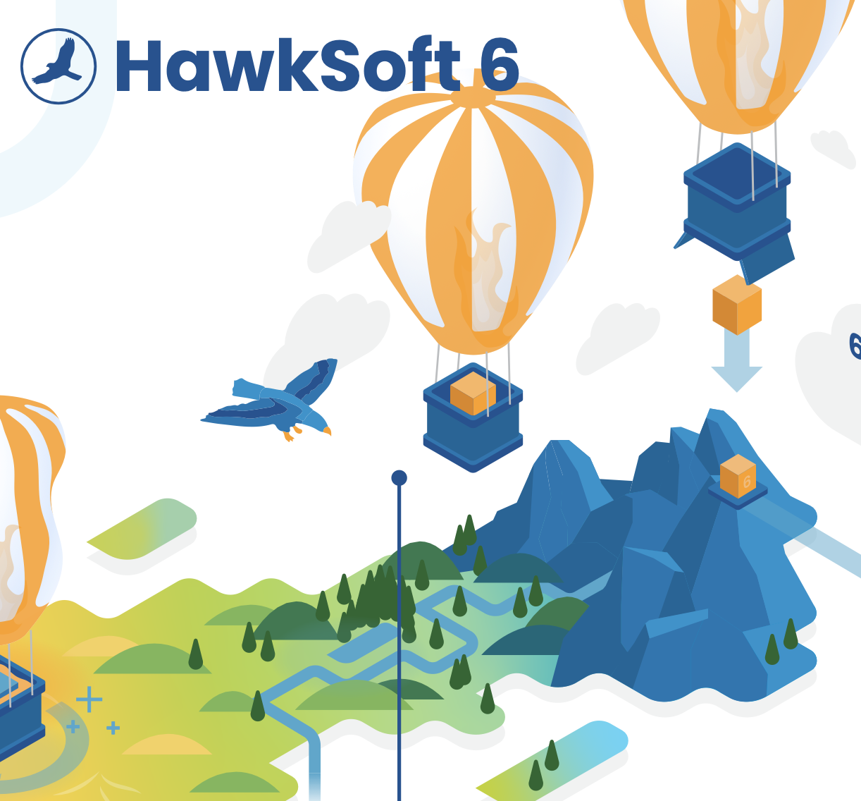 Kleurrijk isometrisch landschap