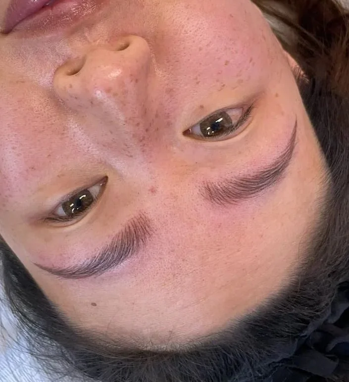 Nano brows using URADIANT's signiture Radii Arc technique for facial harmony