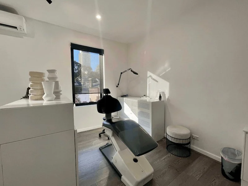 The modern and clean space where nano brows, lip blush and SMP are created.