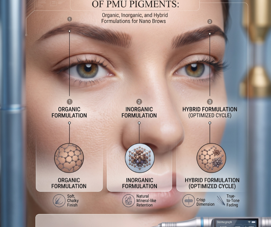 The Molecular Science of PMU Pigments: Organic, Inorganic, and Hybrid Formulations for Nano Brows