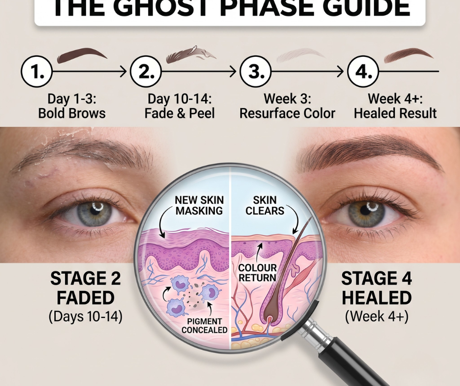 The Ghost Phase Demystified: The Histology of PMU Healing and Pigment Re-emergence