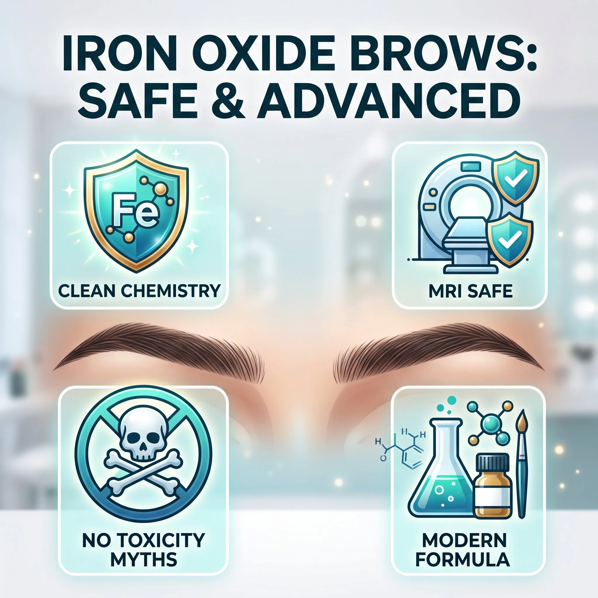 The Science of Iron Oxide in Brow Tattooing: Debunking Toxicity Myths, MRI Safety, and Modern Pigment Chemistry