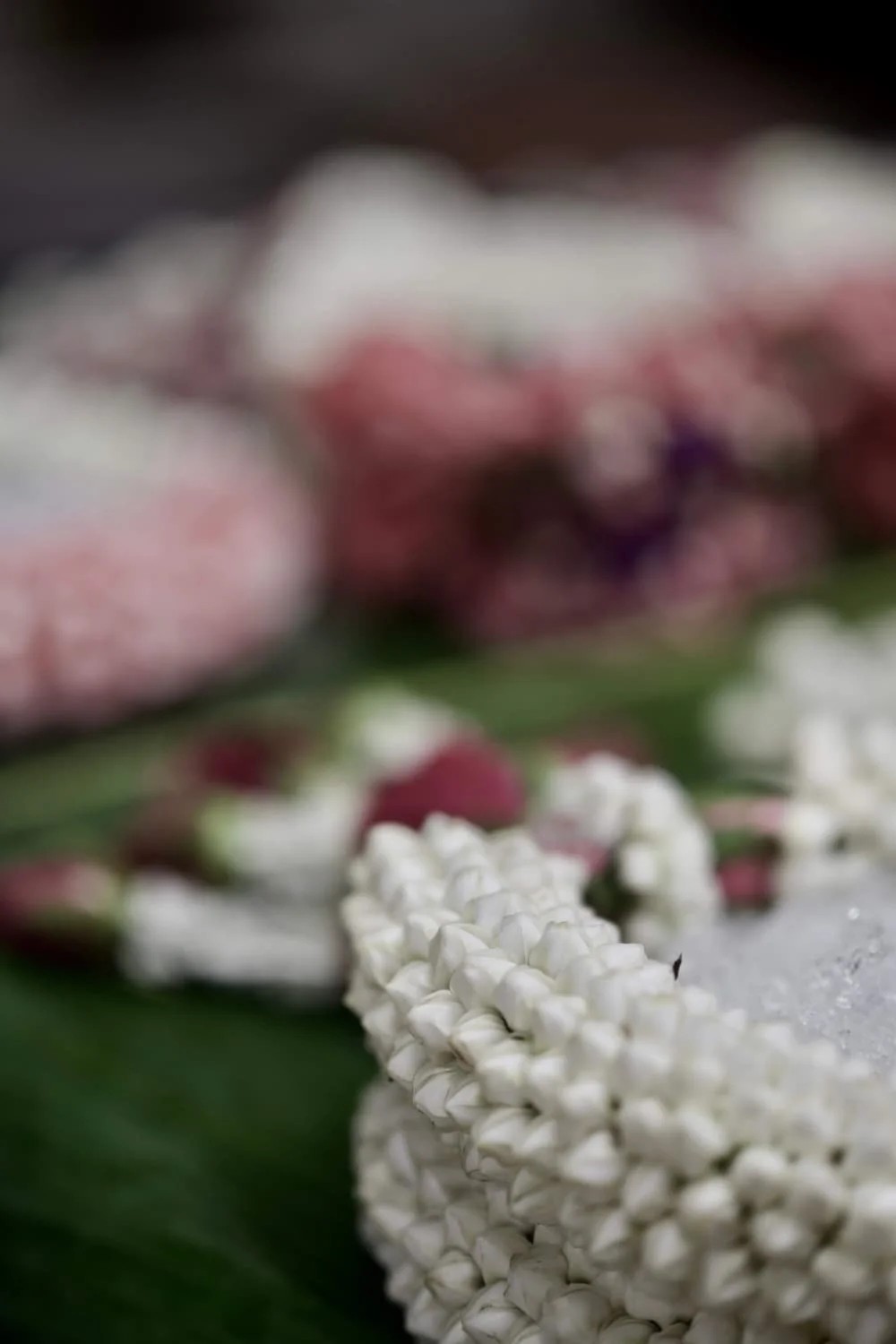 The delicate Thai flower garland, resembling the gentle method during nano brow process.