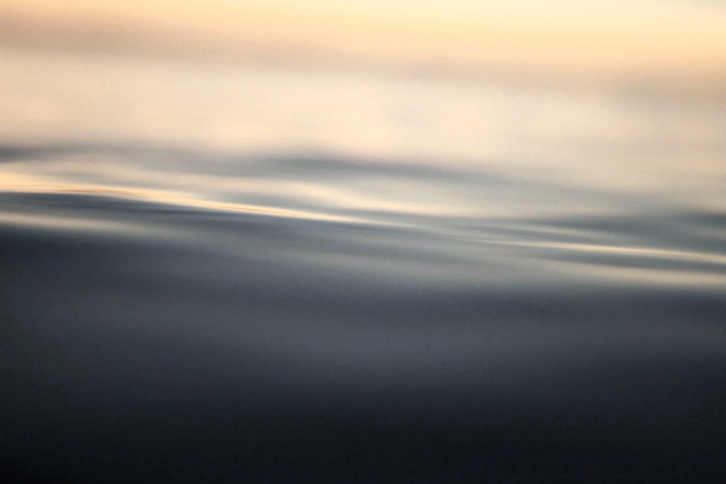 A close-up of a water in blue hour