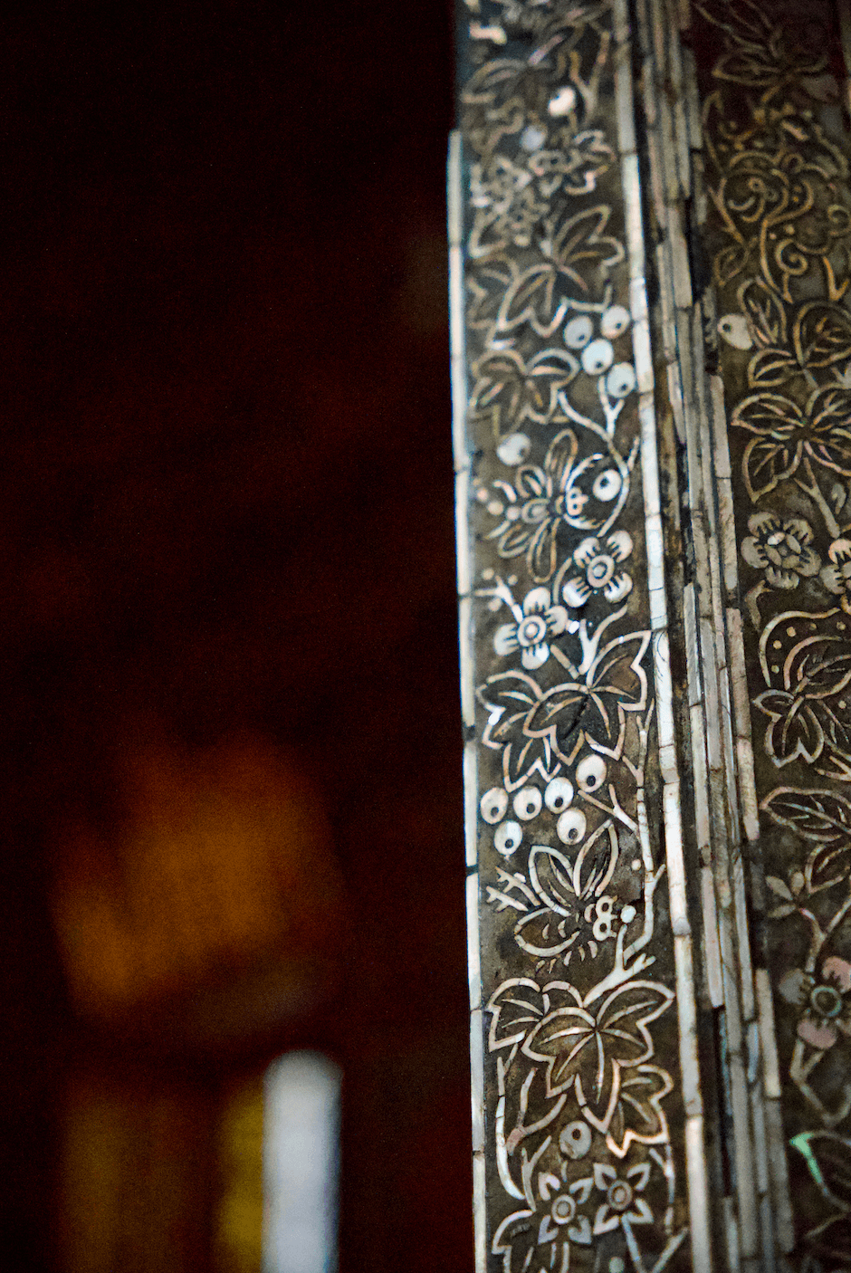 Eastern inspired door on dark background - the realism of SMP from crafting the natural hairline to the 3D effect.