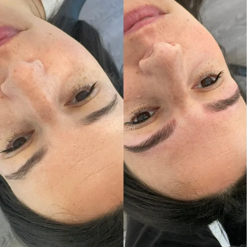 Undetetable hair stokes on Nano Brows at URADIANT best eastern suburb beauty salon