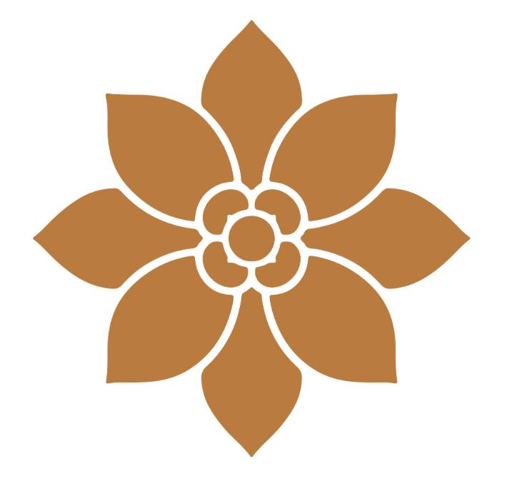 Geometric drawing of eastern flower representing a soothing process by reducing redness and discomfort