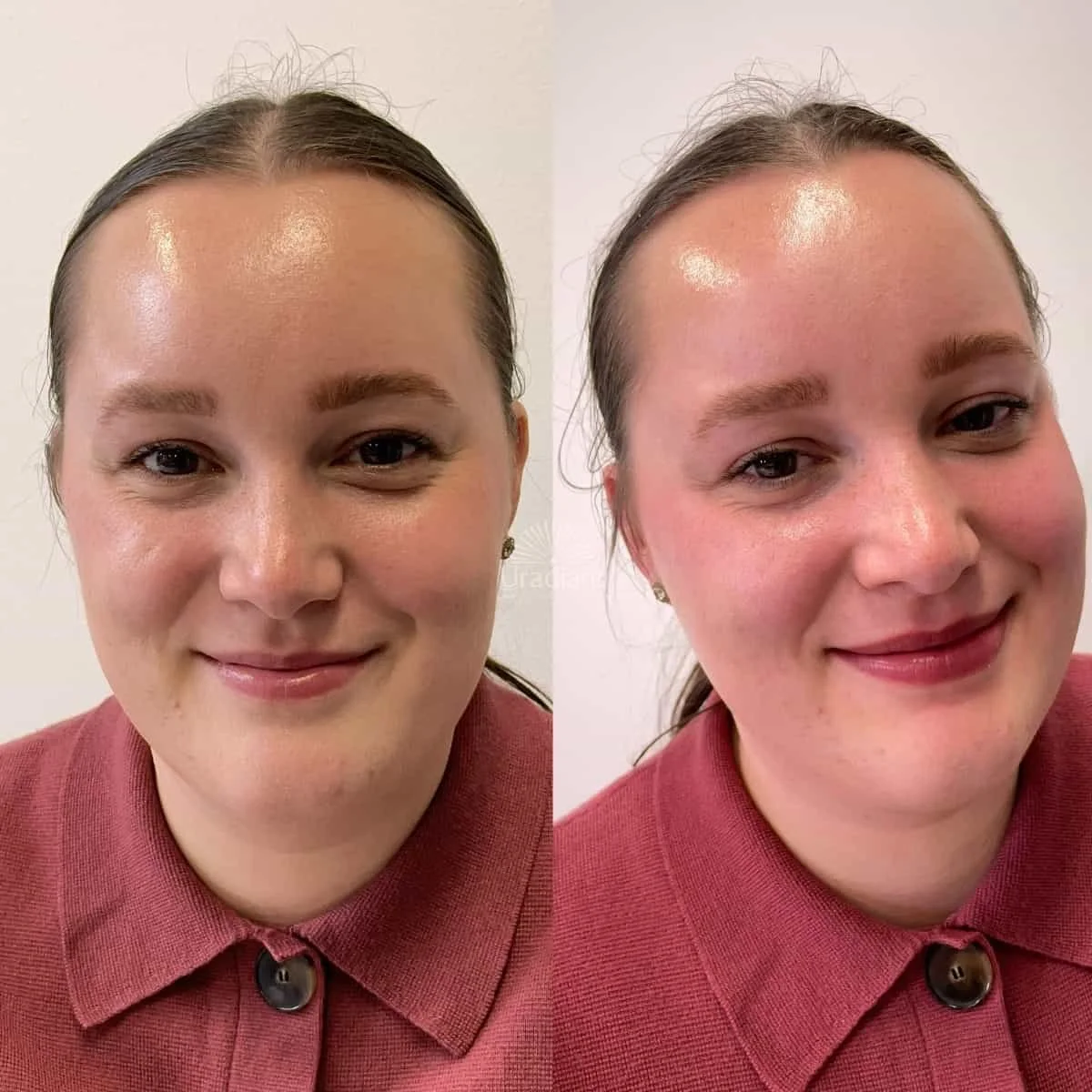 Long lasting and painless lip tattoo in dusky rose or muted mauve pink