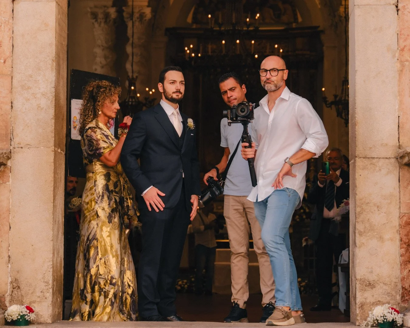 Wedding in Noto, a groom waiting for his bride.