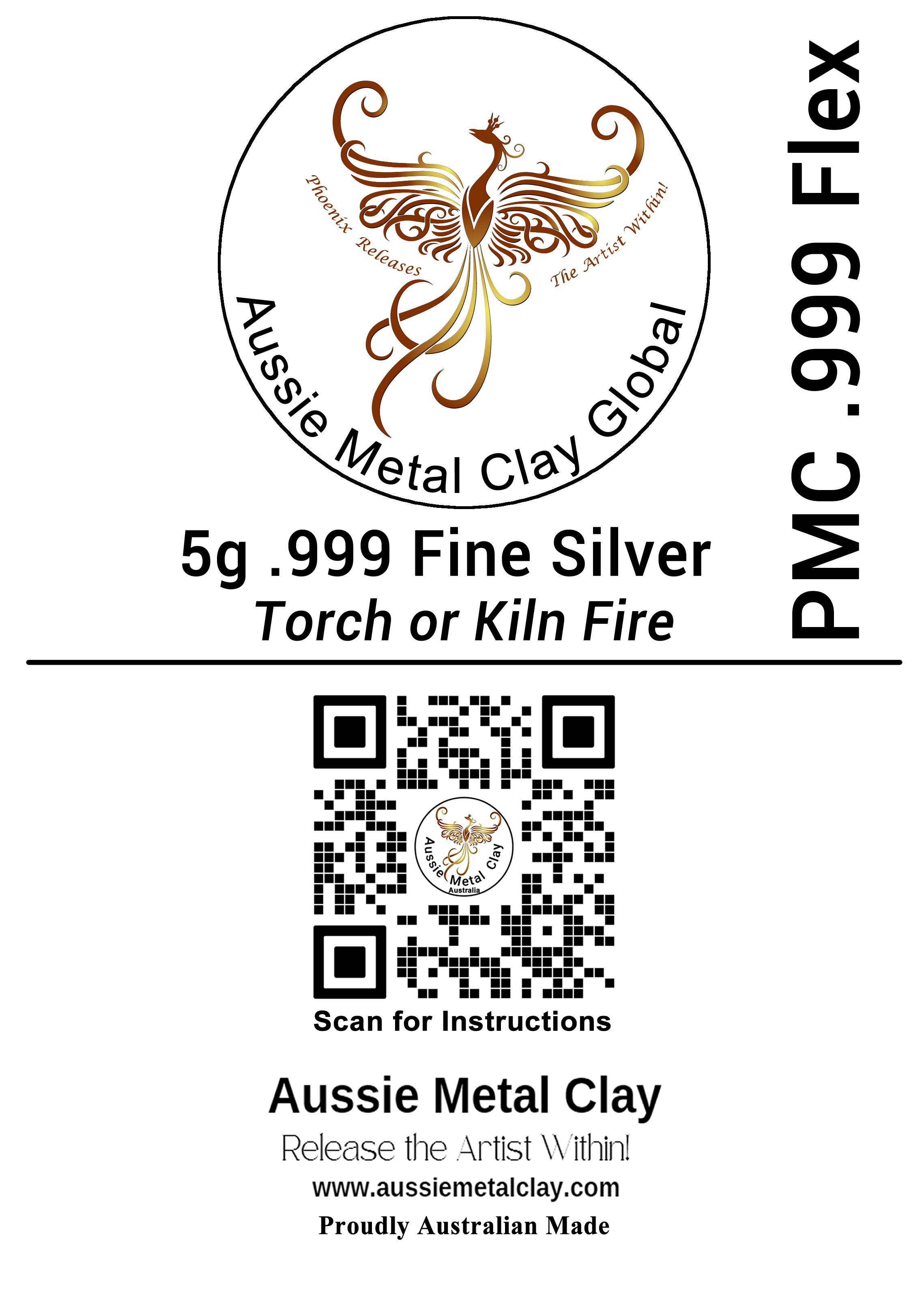 Aussie PMC .999 Fine Silver Tester Clay