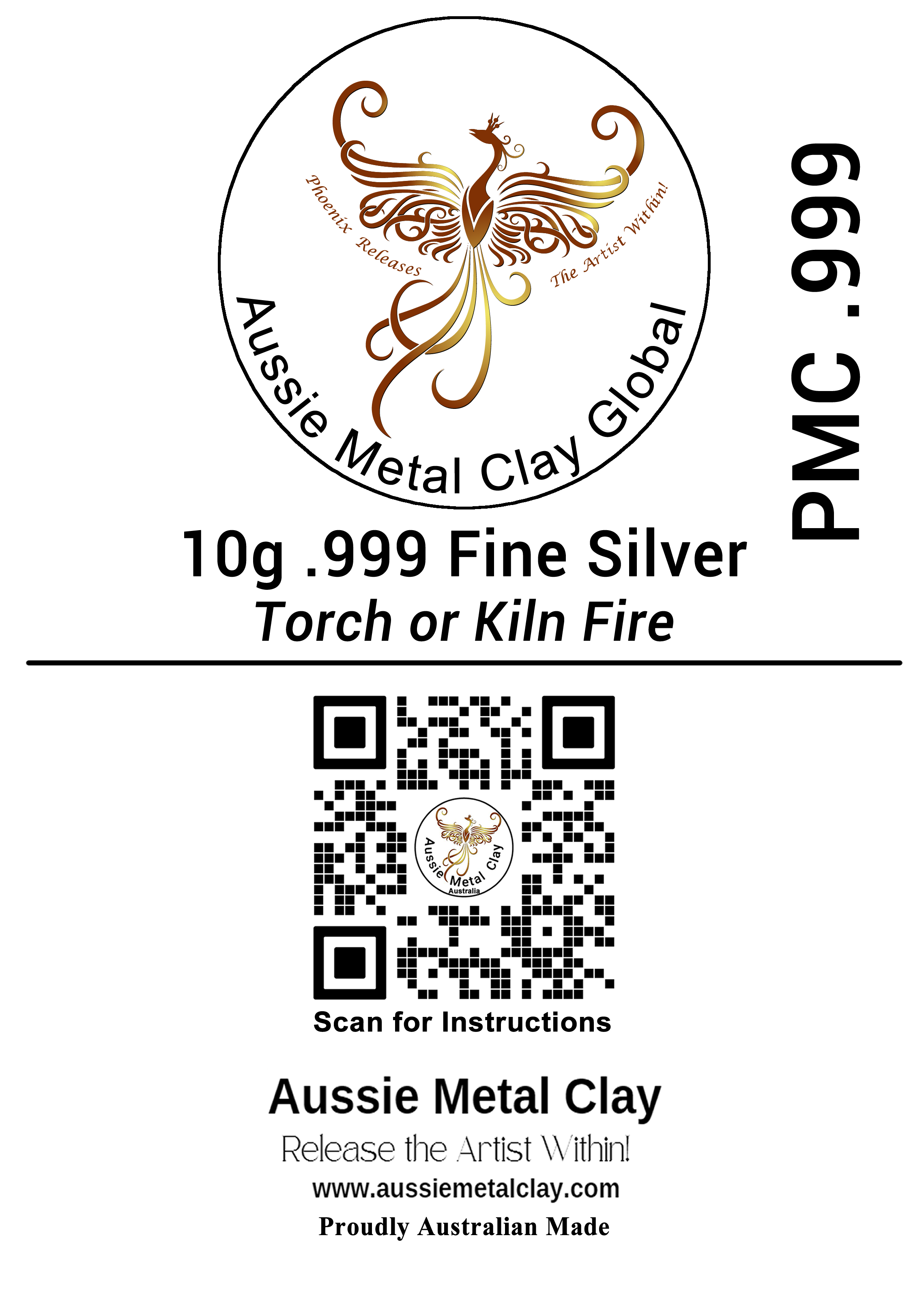Aussie PMC .999 Fine Silver Tester Clay