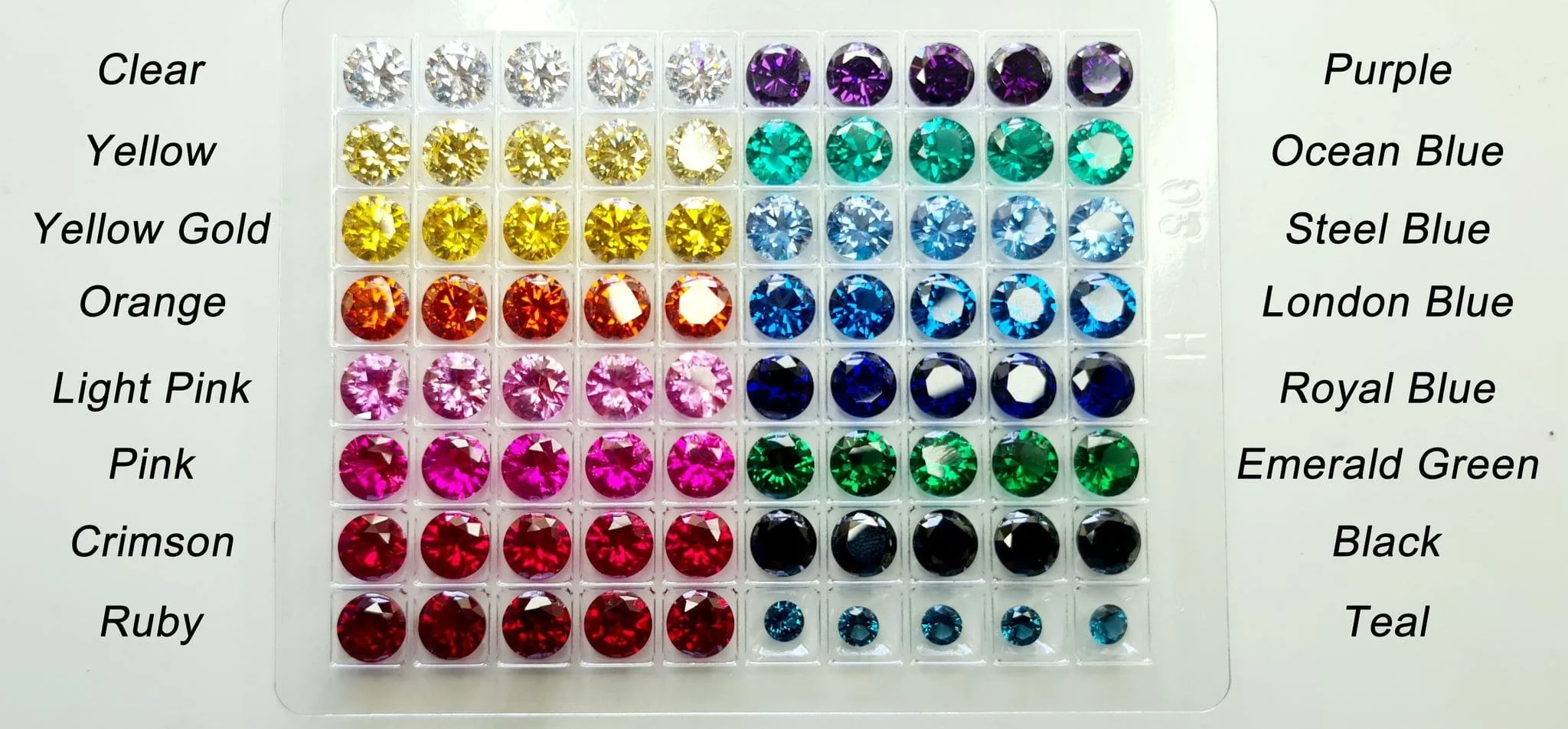 AMC Cubic Zirconia's 1mm - 10mm Round Fireable CZs