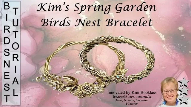 3 Star ~ Spring Flower Bird Nest Bracelet By Kim Booklass